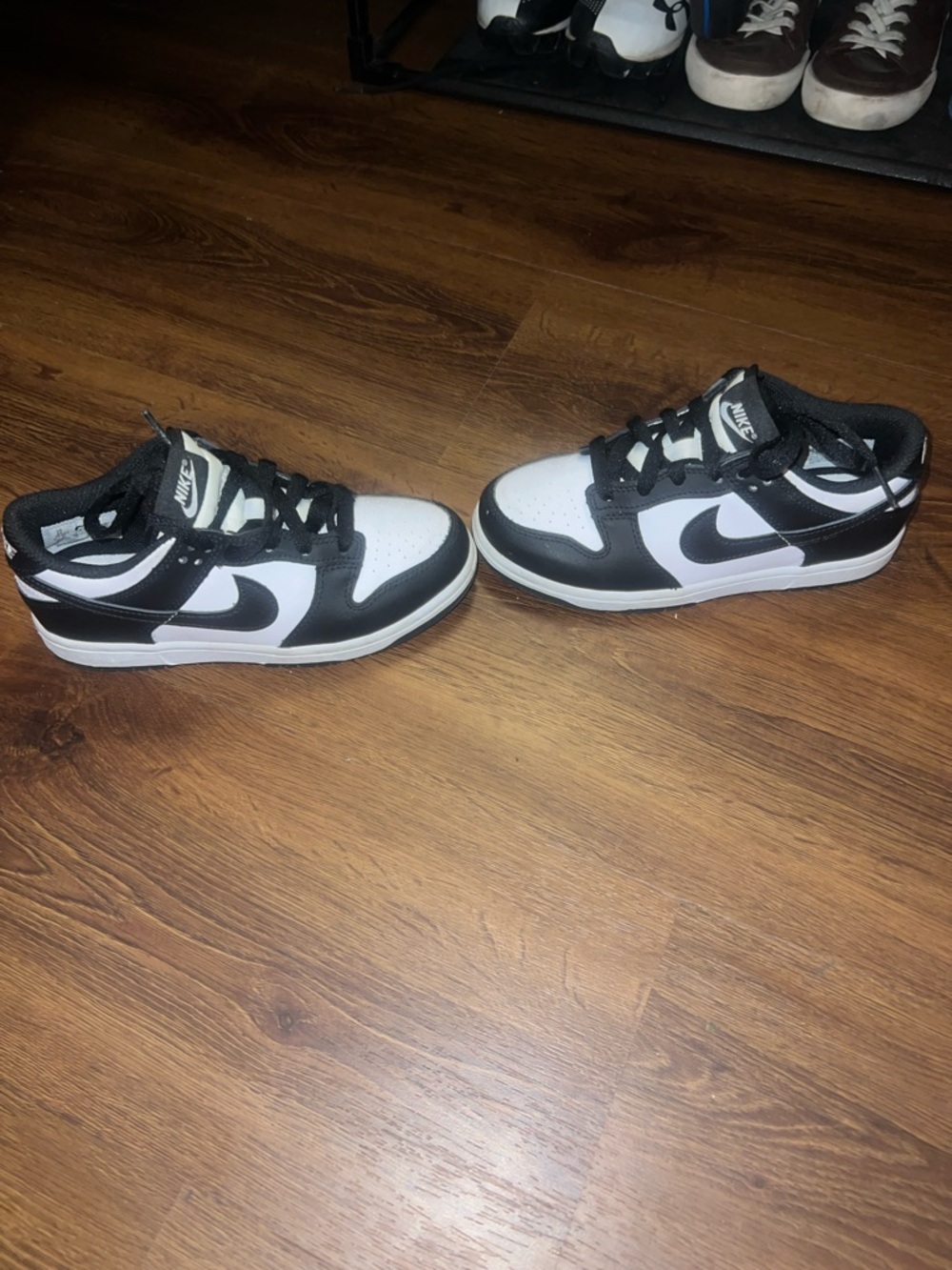 Nike Black and White Low-Top Sneakers with Classic Swoosh
